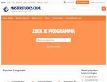 Tablet Screenshot of masterstudies.co.nl